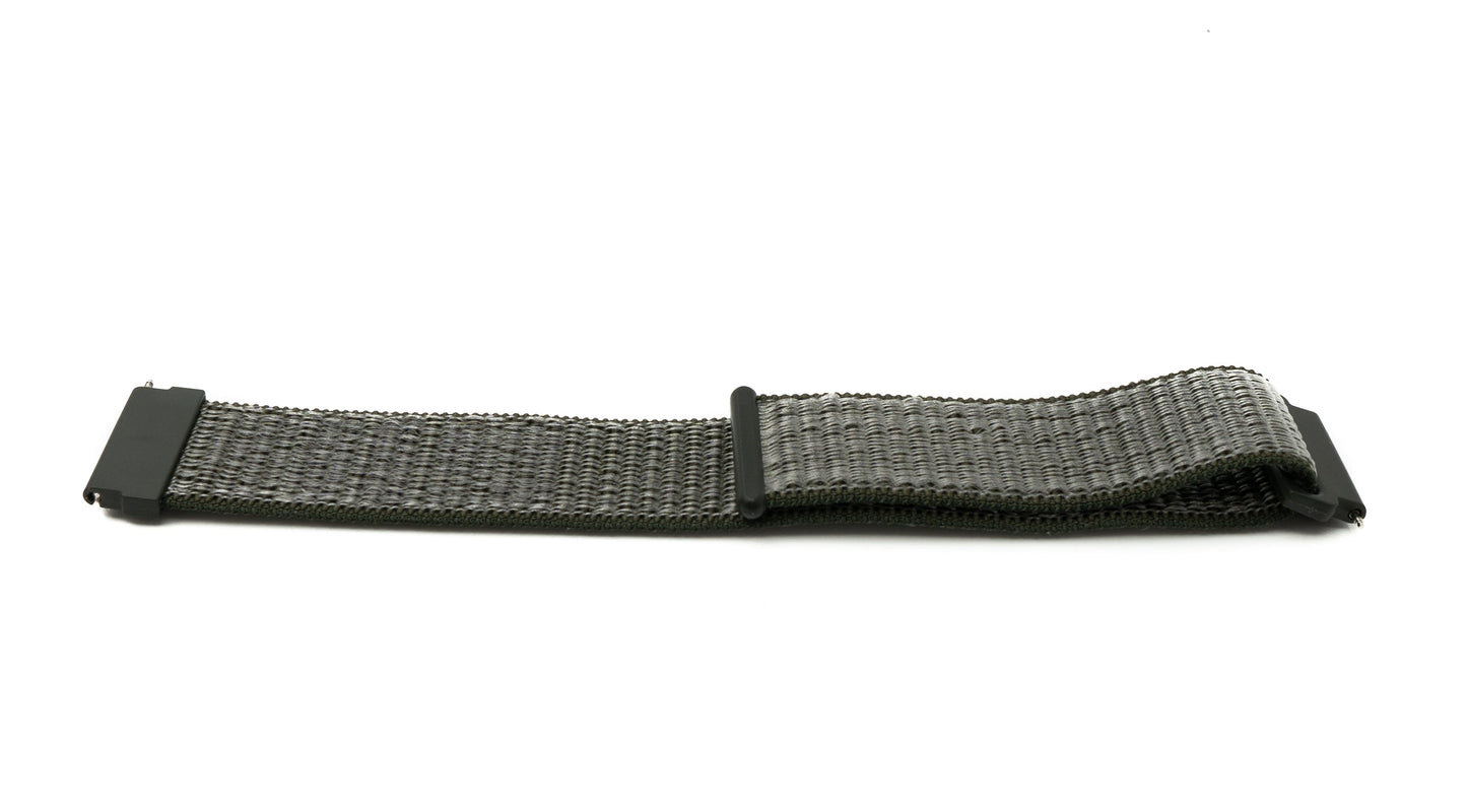 SYSTEM-S Armband 22 mm aus Nylon für Fitbit Versa 2 1 Lite Smartwatch in Grün