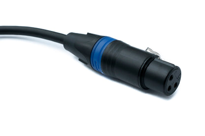 SYSTEM-S Audio XLR Kabel 50 cm 3 polig Stecker zu Buchse in Schwarz