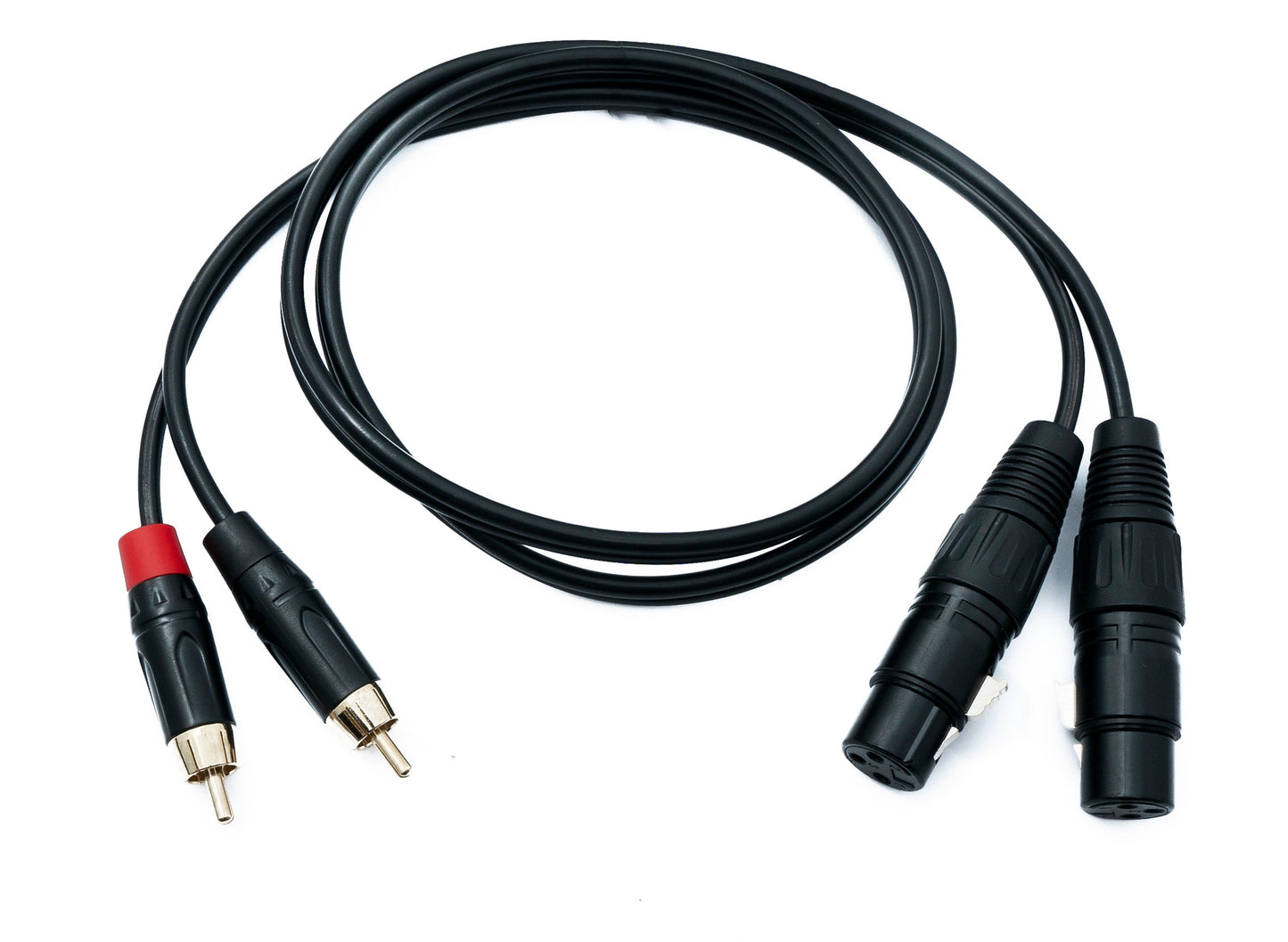 SYSTEM-S Audio XLR Kabel 100 cm 2x 3 polig Buchse zu 2x Cinch RCA 2 polig Stecker