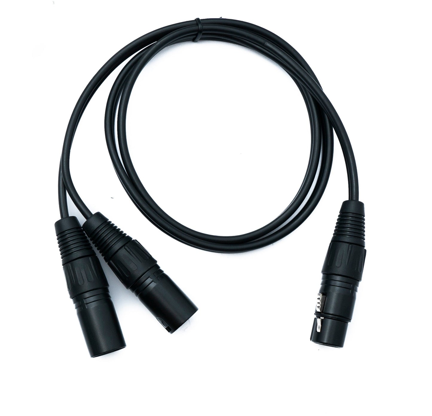 SYSTEM-S Audio XLR Kabel 100 cm 3 polig 2x Stecker zu Buchse in Schwarz