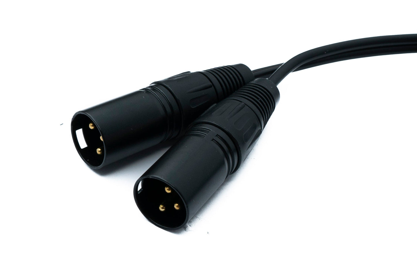 SYSTEM-S Audio XLR Kabel 100 cm 3 polig 2x Stecker zu Buchse in Schwarz