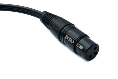 SYSTEM-S Audio XLR Kabel 100 cm 3 polig 2x Stecker zu Buchse in Schwarz