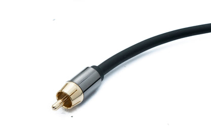 SYSTEM-S Audio Cinch RCA Kabel 100 cm 1 polig Stecker zu Stecker