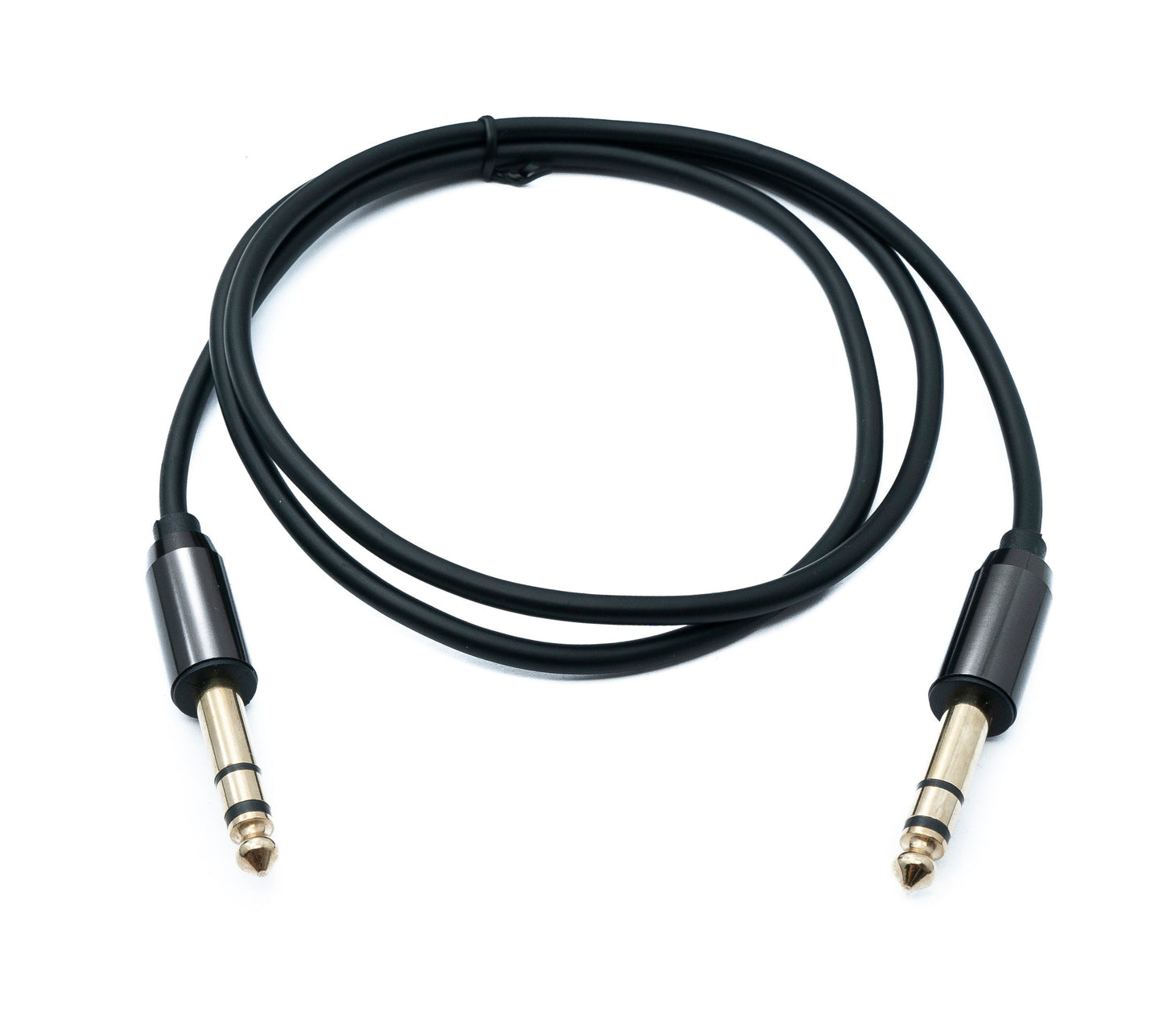 SYSTEM-S Audio Klinke Kabel 100 cm AUX 6,35 mm 3 polig TRS Stecker zu Stecker