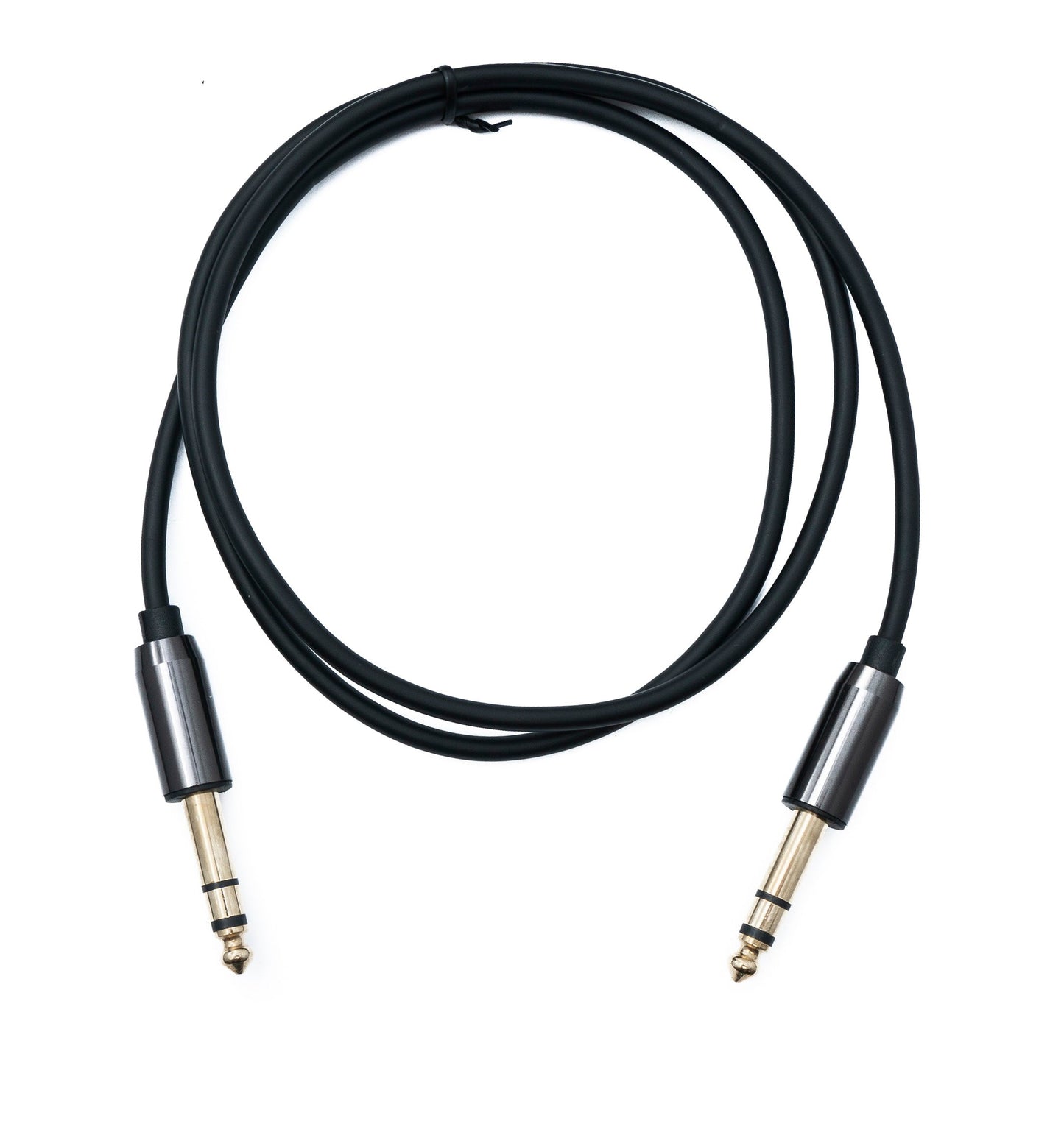 SYSTEM-S Audio Klinke Kabel 100 cm AUX 6,35 mm 3 polig TRS Stecker zu Stecker