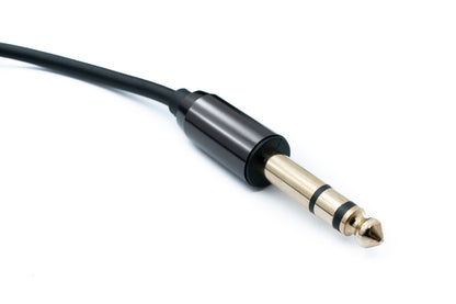 SYSTEM-S Audio Klinke Kabel 100 cm AUX 6,35 mm 3 polig TRS Stecker zu Stecker