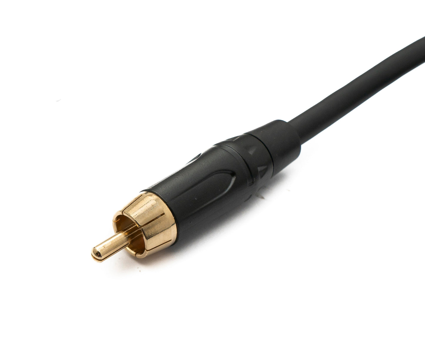 SYSTEM-S Audio Cinch RCA Kabel 100 cm 1 polig Stecker zu Stecker in Schwarz