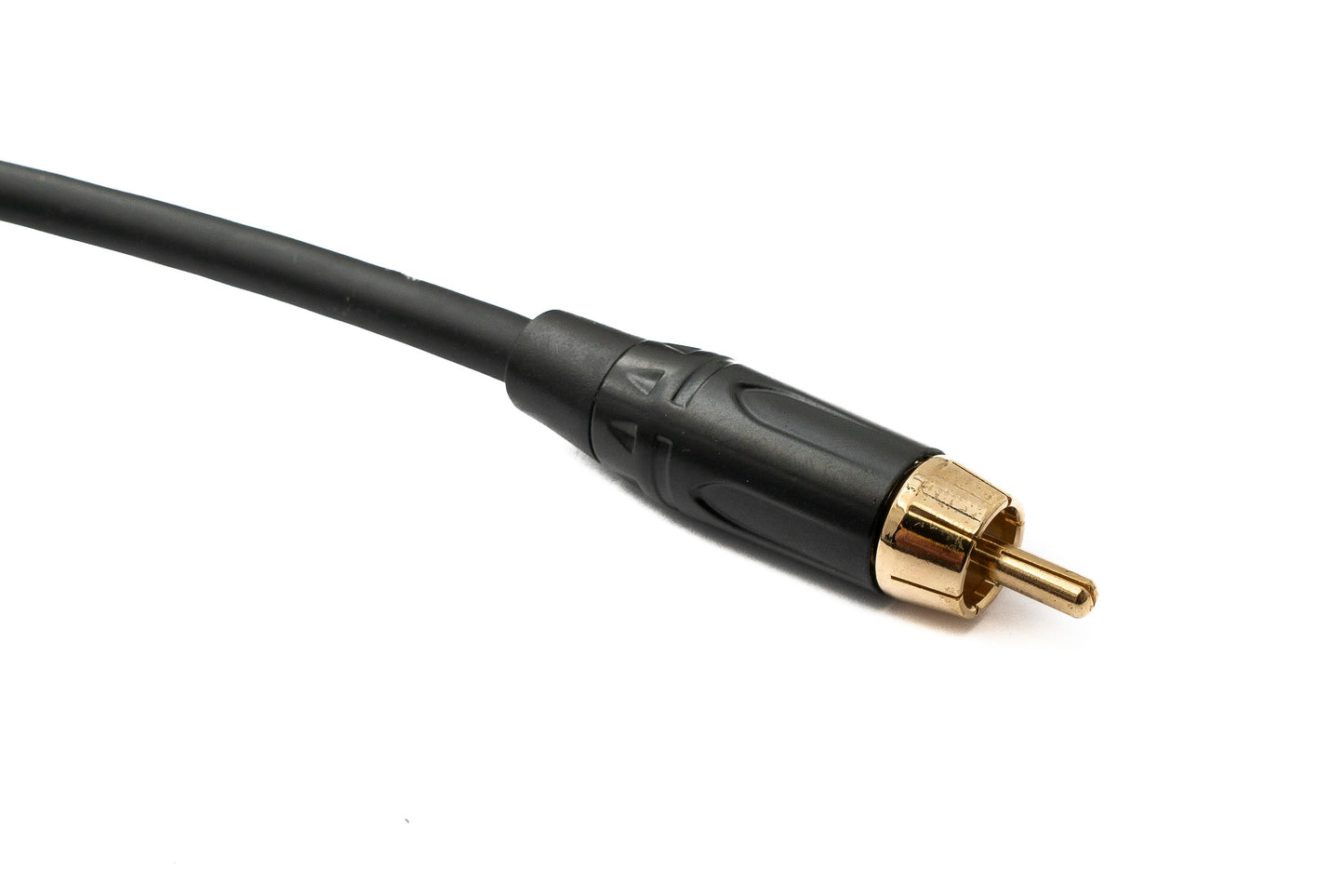 SYSTEM-S Audio Cinch RCA Kabel 100 cm 1 polig Stecker zu Stecker in Schwarz