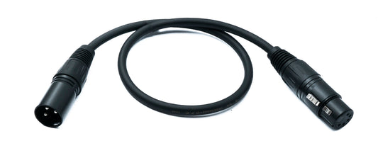 SYSTEM-S Audio XLR Kabel 100 cm 5 polig Buchse zu 3 polig Stecker in Schwarz