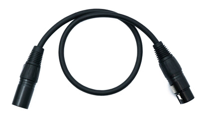 SYSTEM-S Audio XLR cable 100 cm 5-pin female to 3-pin male in black
