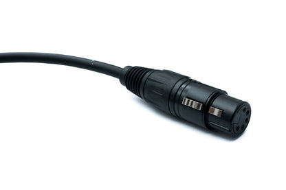 SYSTEM-S Audio XLR cable 100 cm 5-pin female to 3-pin male in black