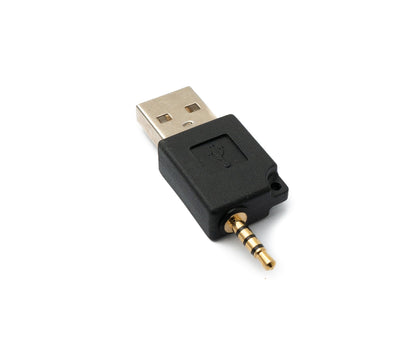 SYSTEM-S Audio USB Adapter 3,5mm Klinke Stecker zu 2.0 Typ A Stecker AUX Kabel in Schwarz