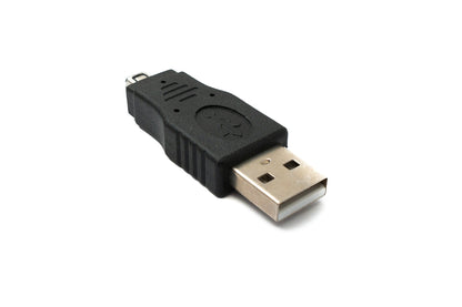 SYSTEM-S USB 2.0 Adapter Typ A Stecker zu HIROSE  MINI 4P Stecker Kabel in Schwarz