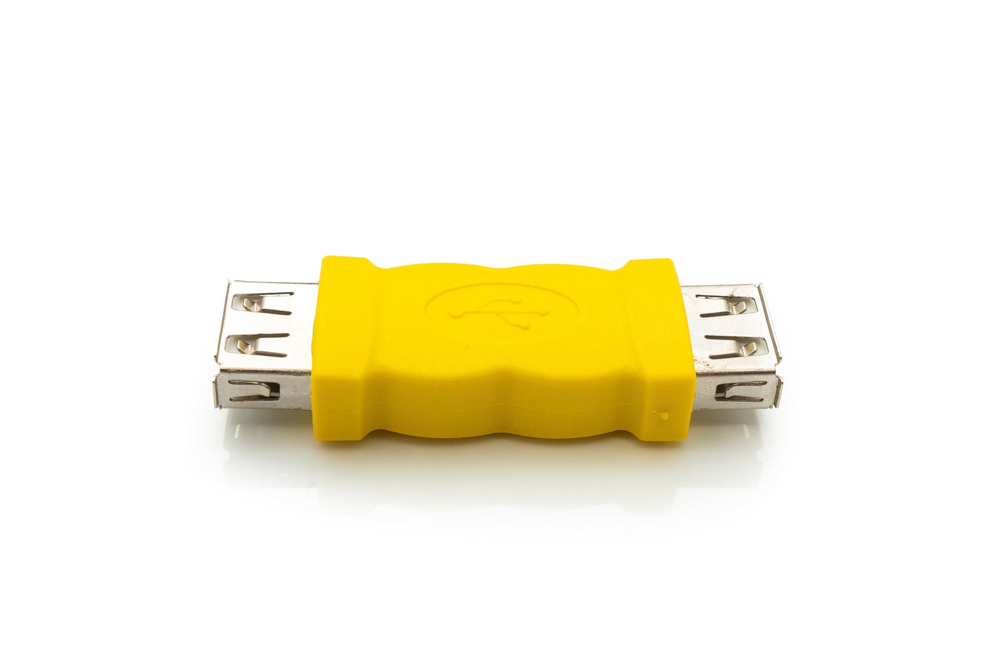 SYSTEM-S USB 2.0 Adapter Type A Female to Female Cable in Yellow 
