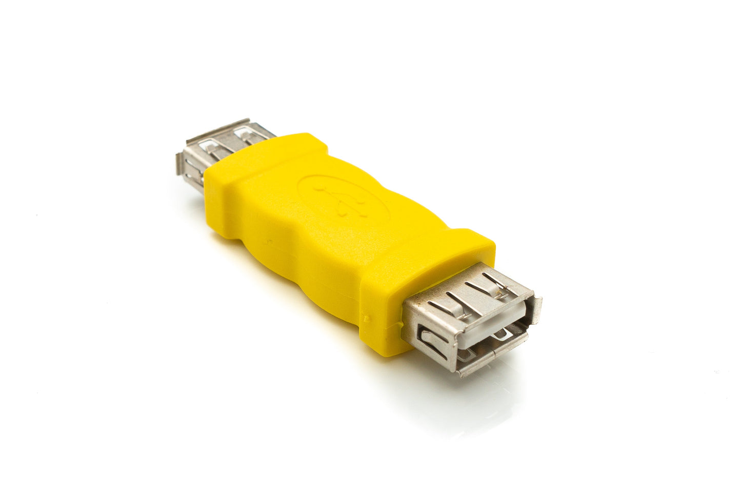 SYSTEM-S USB 2.0 Adapter Type A Female to Female Cable in Yellow 