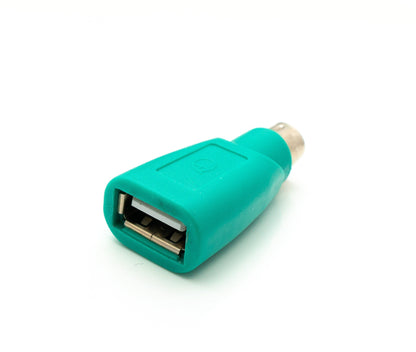 SYSTEM-S USB 2.0 Adapter Typ A Buchse zu PS/2 Stecker PS2 Kabel in Türkis