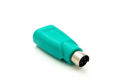 SYSTEM-S USB 2.0 Adapter Typ A Buchse zu PS/2 Stecker PS2 Kabel in Türkis
