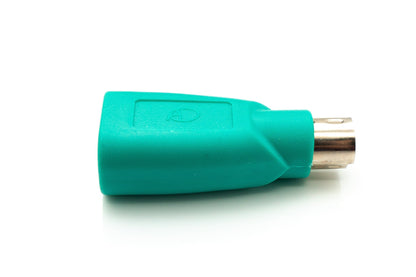 SYSTEM-S USB 2.0 Adapter Typ A Buchse zu PS/2 Stecker PS2 Kabel in Türkis