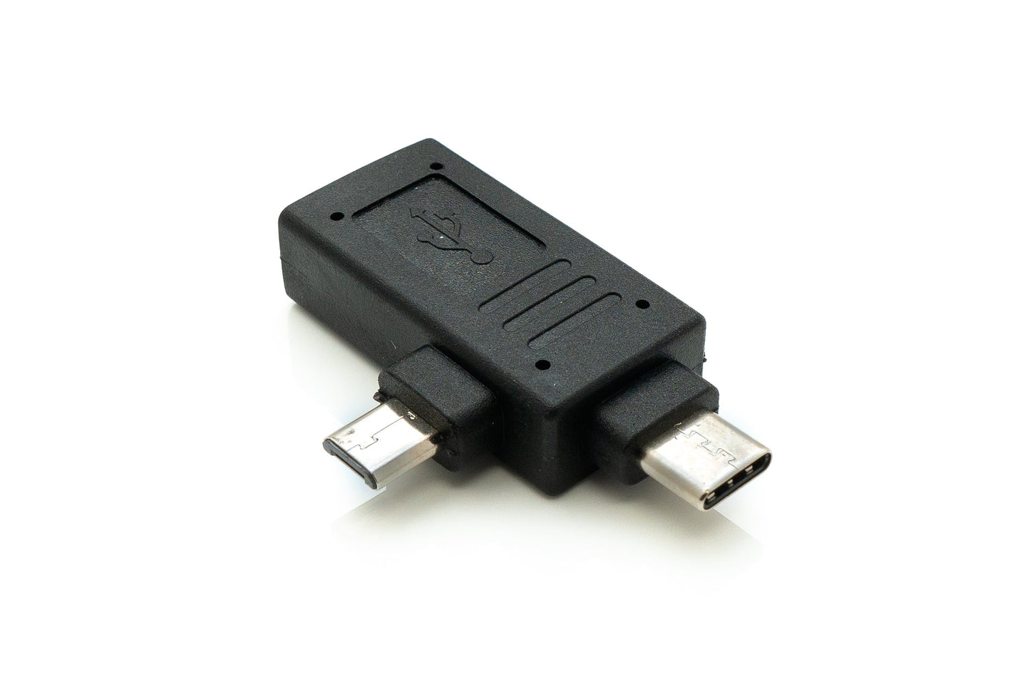SYSTEM-S USB Y 3.1 Adapter Typ C Stecker & 2.0 Micro B Stecker zu A Buchse Kabel Schwarz