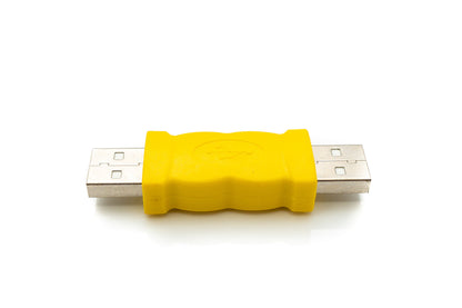 SYSTEM-S USB 2.0 Adapter Type A Male to Male Cable in Yellow