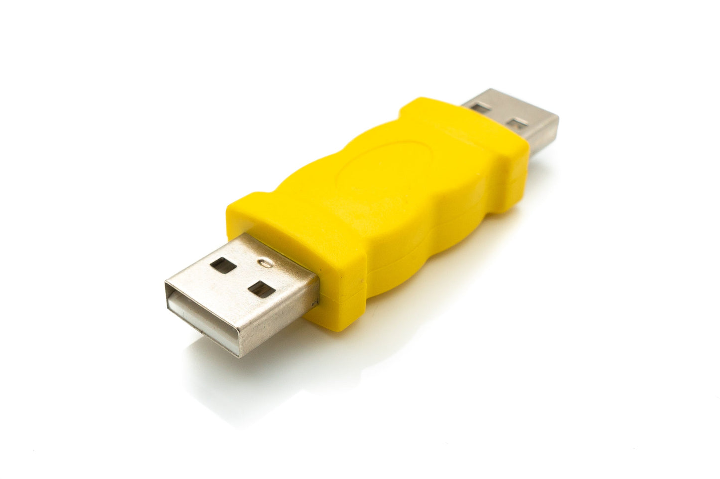 SYSTEM-S USB 2.0 Adapter Type A Male to Male Cable in Yellow