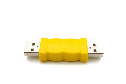 SYSTEM-S USB 2.0 Adapter Type A Male to Male Cable in Yellow