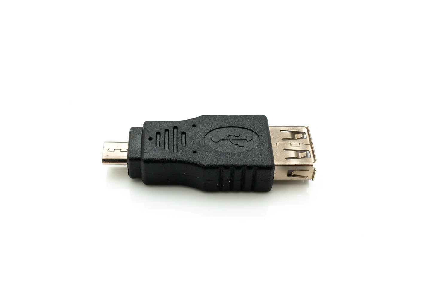 SYSTEM-S USB 2.0 Adapter Micro B Stecker zu Typ A Buchse Kabel in Schwarz