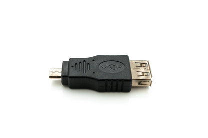 SYSTEM-S USB 2.0 Adapter Micro B Stecker zu Typ A Buchse Kabel in Schwarz