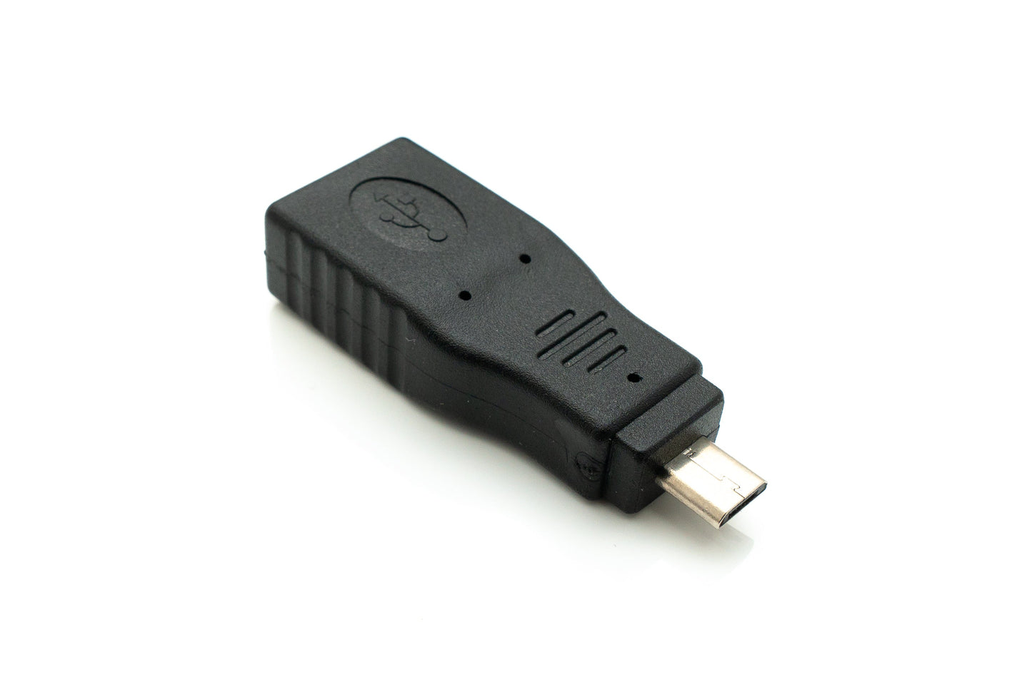 SYSTEM-S USB 2.0 Adapter Micro B Stecker zu Typ A Buchse Kabel in Schwarz