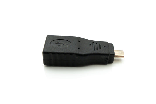 SYSTEM-S USB 2.0 Adapter Micro B Stecker zu Typ A Buchse Kabel in Schwarz