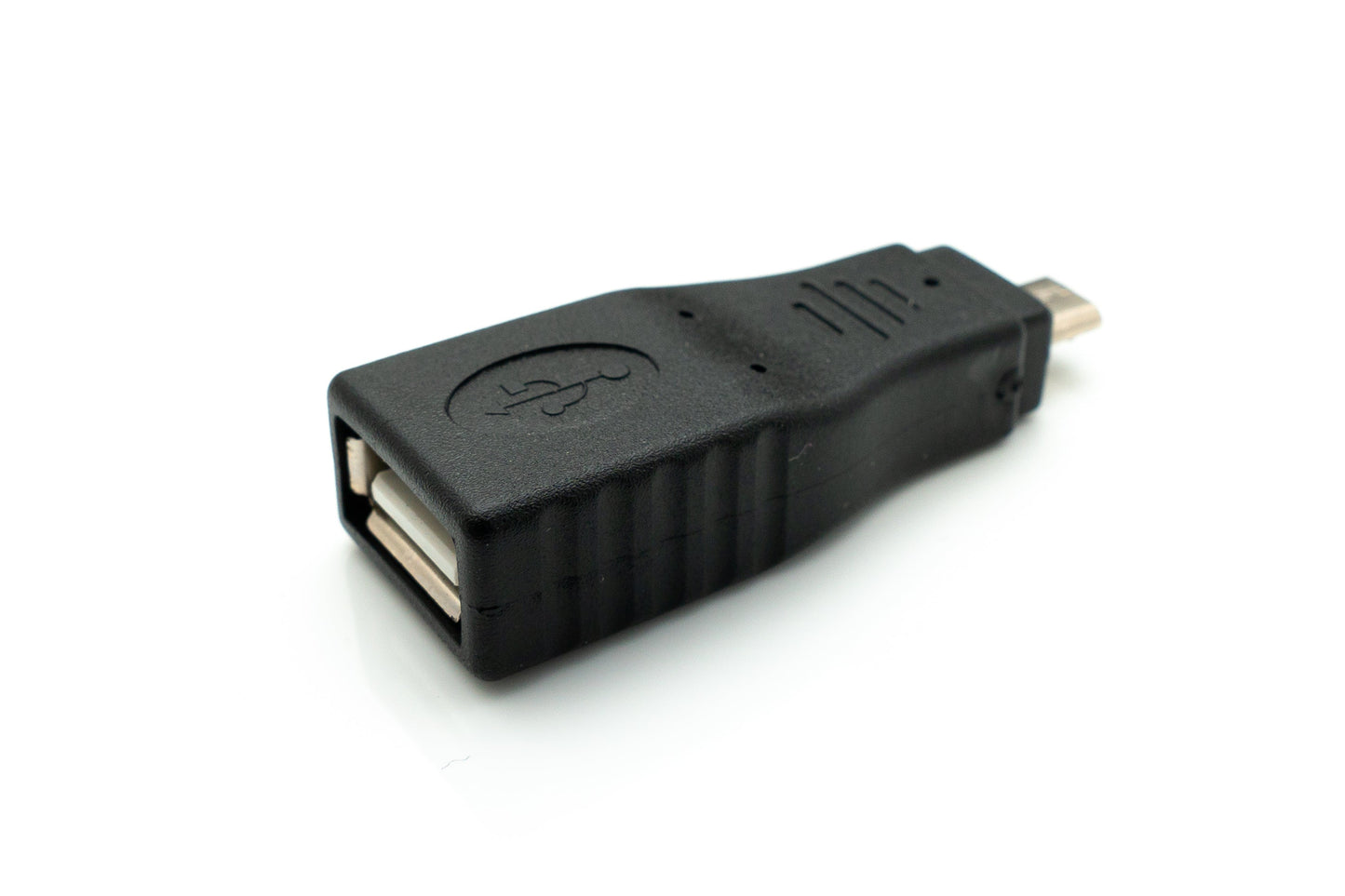 SYSTEM-S USB 2.0 Adapter Micro B Stecker zu Typ A Buchse Kabel in Schwarz