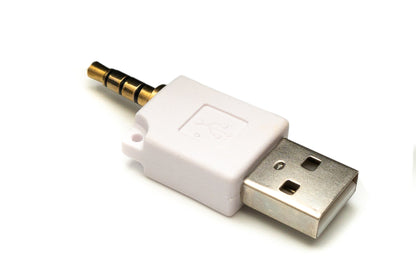 SYSTEM-S Audio USB Adapter 3,5 mm Klinke Stecker zu 2.0 Typ A Stecker AUX Kabel in Weiß