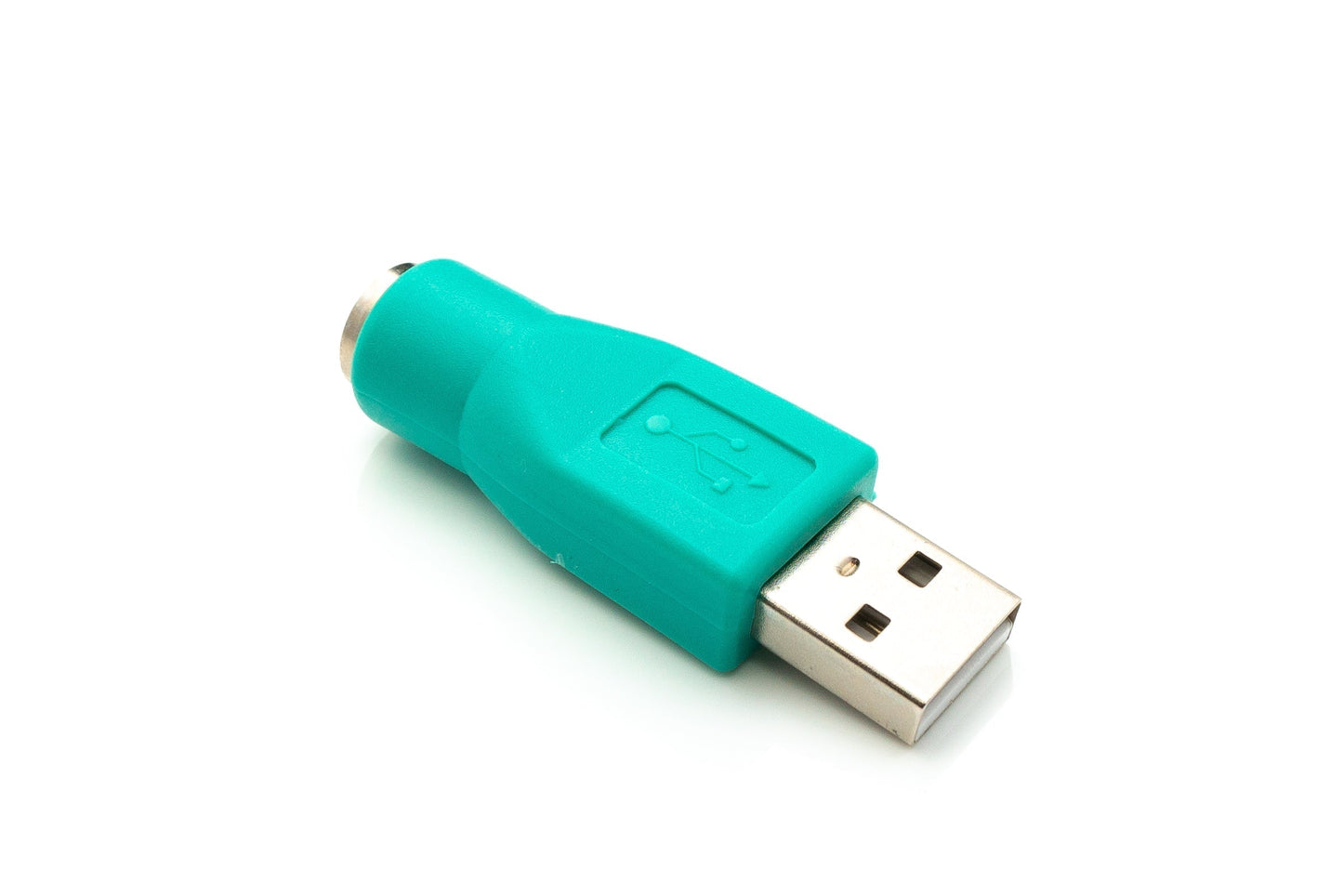 SYSTEM-S USB 2.0 adapter type A male to PS/2 male PS2 cable in turquoise