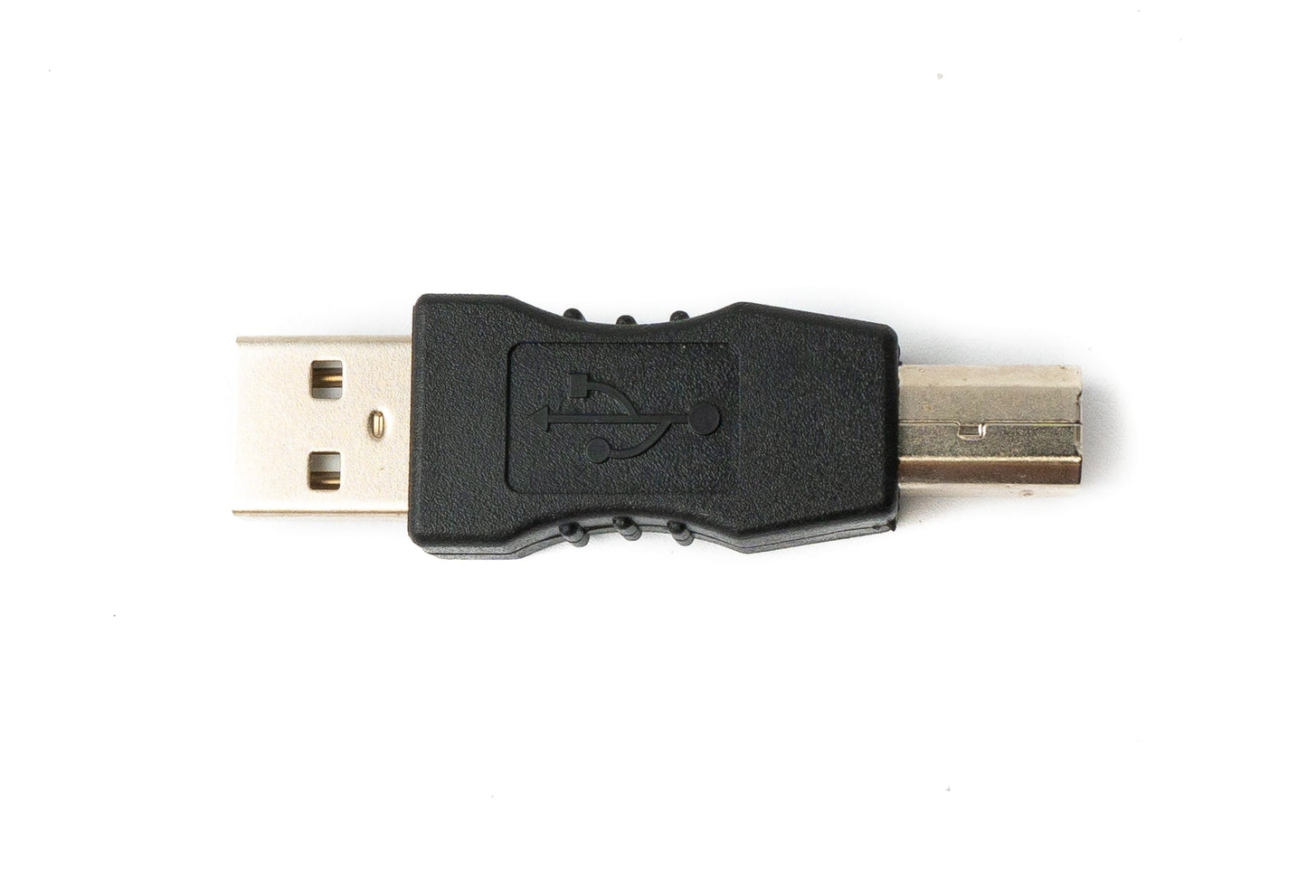 SYSTEM-S USB 2.0 Adapter Typ B Stecker zu A Stecker Kabel in Schwarz