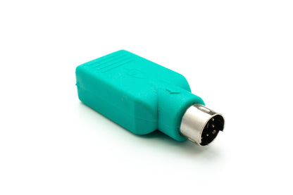 SYSTEM-S USB 2.0 Adapter Typ A Buchse zu PS/2 Stecker PS2 Kabel in Türkis