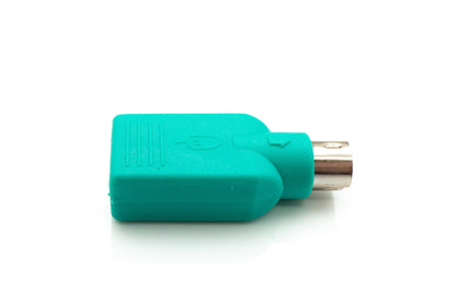SYSTEM-S USB 2.0 Adapter Typ A Buchse zu PS/2 Stecker PS2 Kabel in Türkis
