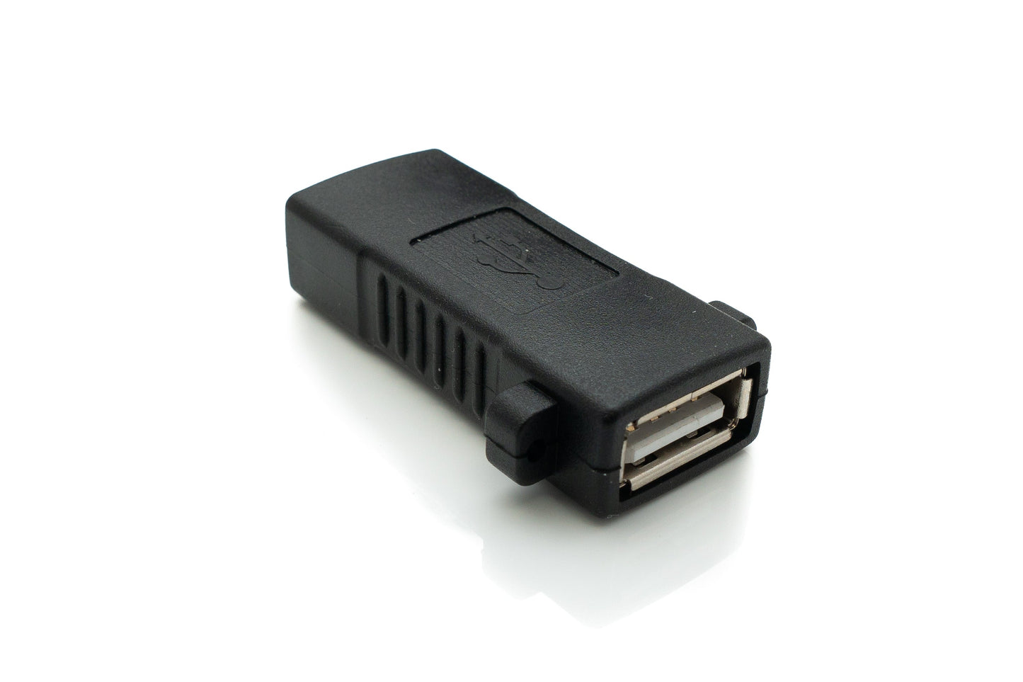 SYSTEM-S USB 2.0 Adapter Typ A Buchse zu Buchse Schraube Kabel in Schwarz