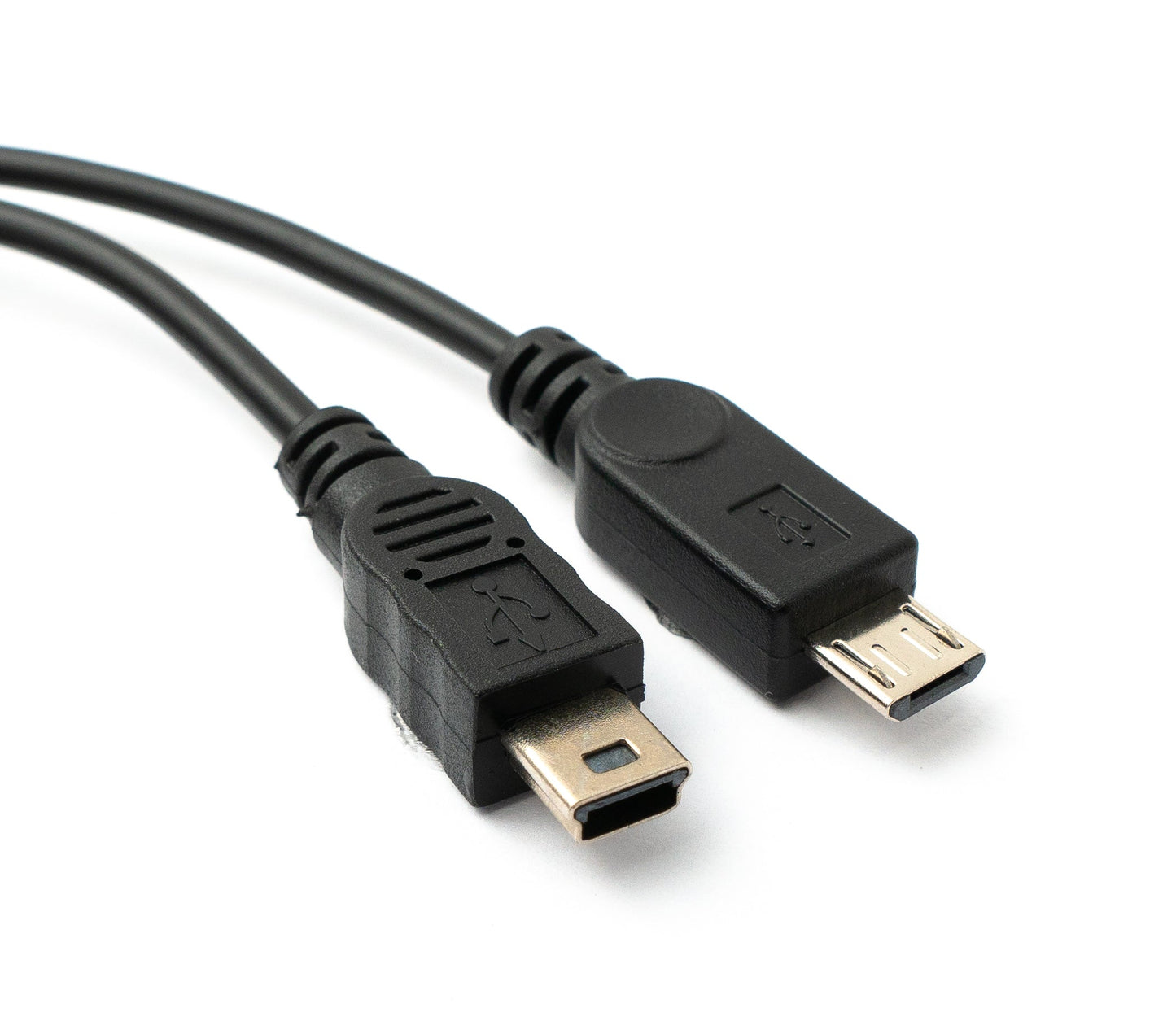 SYSTEM-S USB 2.0 Y Kabel 30 cm Mini B Buchse zu Stecker + Micro B Stecker Ladekabel