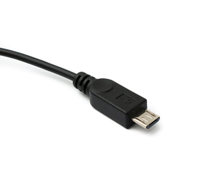 SYSTEM-S USB 2.0 Y Cable 30 cm Mini B Female to Male + Micro B Male Adapter Black