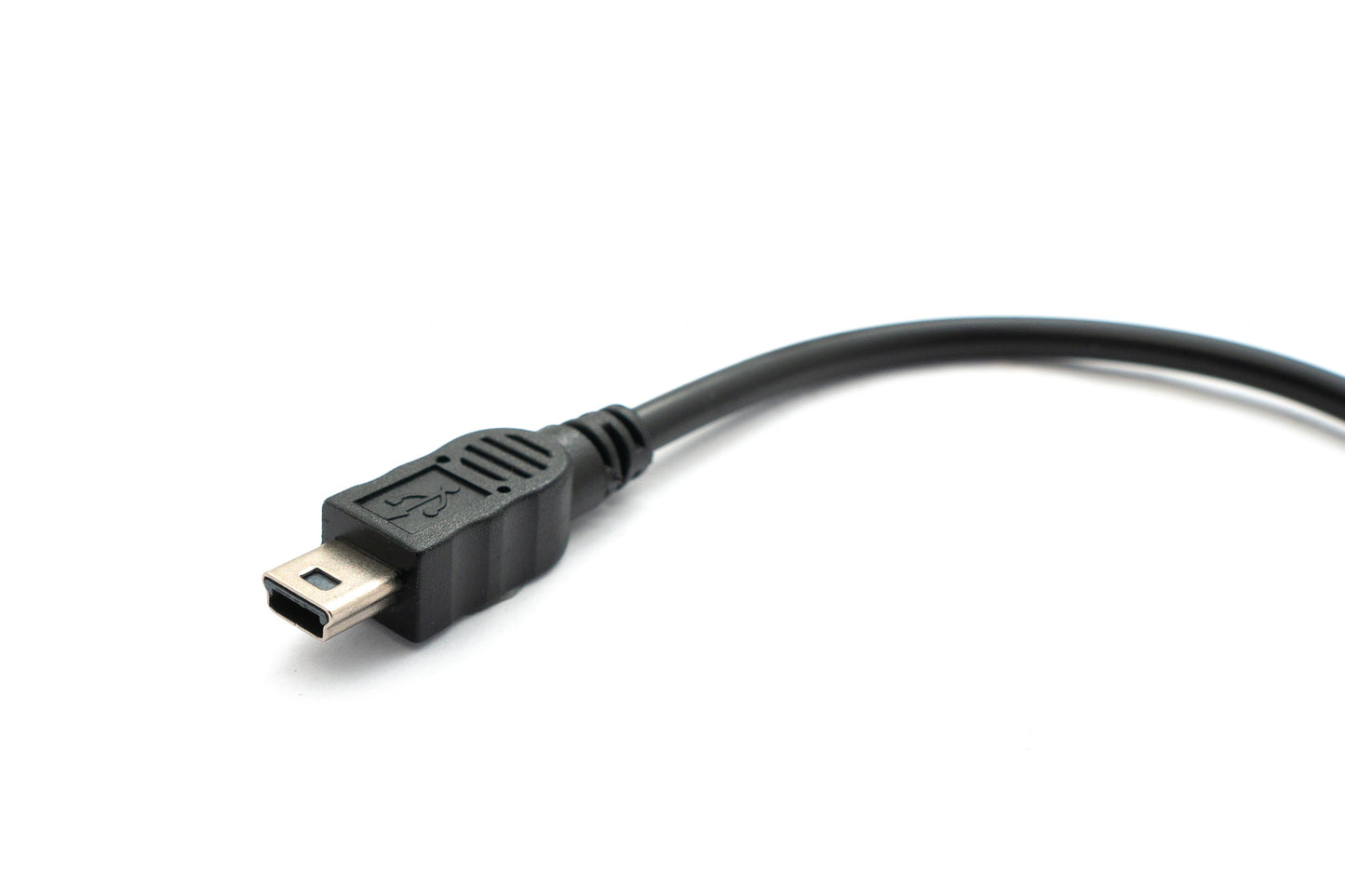 SYSTEM-S USB 2.0 cable 20 cm Mini B male to female adapter in black 