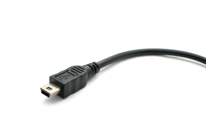 SYSTEM-S USB 2.0 cable 20 cm Mini B male to female adapter in black 