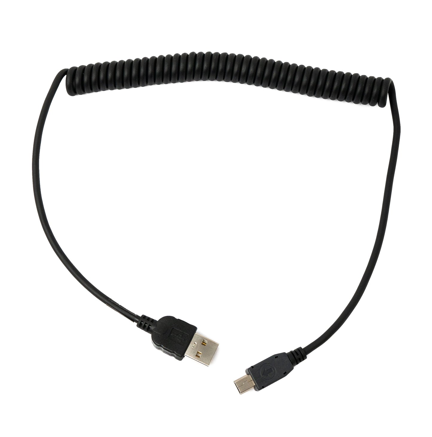 SYSTEM-S USB 2.0 Kabel 130 cm Mini B Buchse zu Typ A Stecker Spirale für Garmin