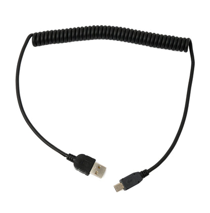 SYSTEM-S USB 2.0 Kabel 130 cm Mini B Buchse zu Typ A Stecker Spirale für Garmin