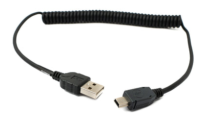 SYSTEM-S USB 2.0 Kabel 130 cm Mini B Buchse zu Typ A Stecker Spirale für Garmin