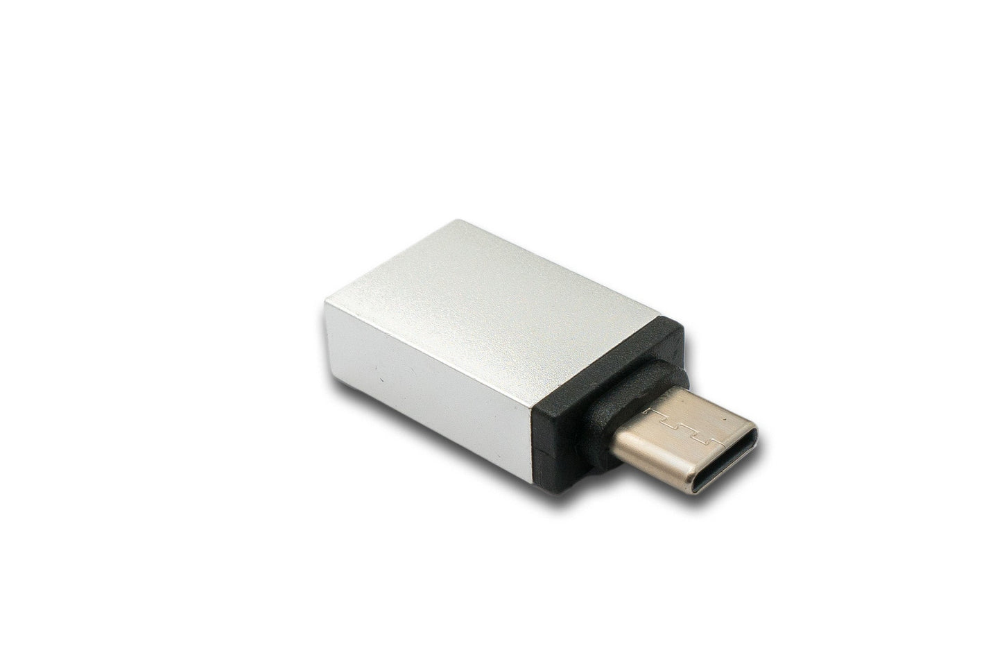 SYSTEM-S USB Y Adapter 3.1 Typ C & 2.0 Micro B Stecker zu 3.0 A Buchse Schlaufe in Grau