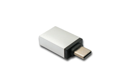 SYSTEM-S USB Y Adapter 3.1 Typ C & 2.0 Micro B Stecker zu 3.0 A Buchse Schlaufe in Grau