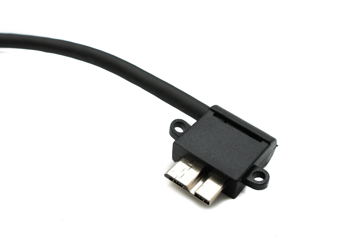 SYSTEM-S USB 3.0 Kabel 25 cm Micro B Stecker zu Typ A Stecker Winkel in Schwarz