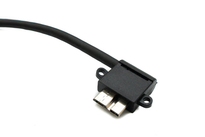 SYSTEM-S USB 3.0 Kabel 25 cm Micro B Stecker zu Typ A Stecker Winkel in Schwarz