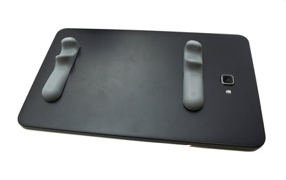 SYSTEM-S Anti Rutsch Silikon Griff Handauflage ergonomisch für Tablet Gaming in Grau