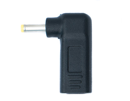 SYSTEM-S USB 3.1 Adapter Typ C Buchse zu DC 19V 4,0 x 1,7 mm Stecker Winkel in Schwarz
